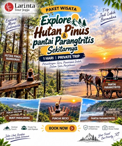 Paket Wisata Explore Hutan Pinus dan Pantai Parangtritis sekitarnya